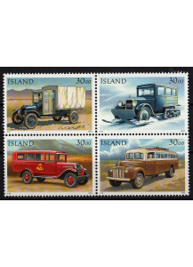 ISLANDA  francobolli serie completa nuova Auto D'Epoca 723/26